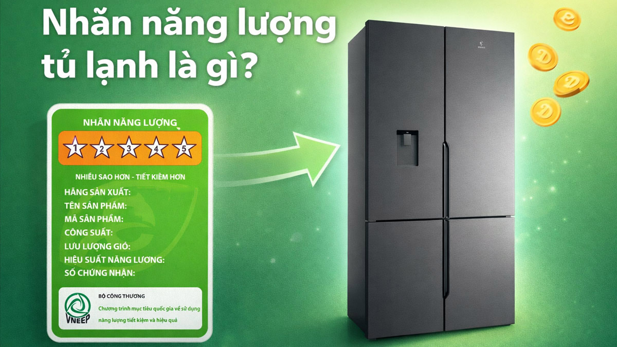 Cách đọc nhãn năng lượng tủ lạnh và chọn tiết kiệm điện